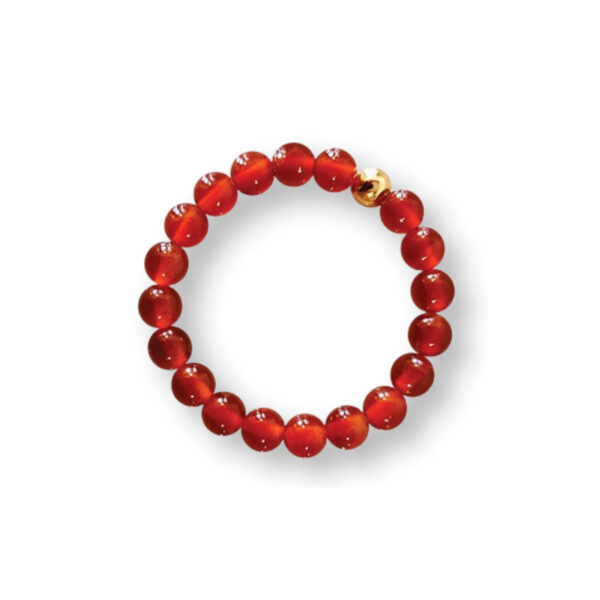 Bague perles Cornaline