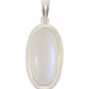 PENDENTIF LABRADORITE BLANCHE SERTIE ARGENT 925