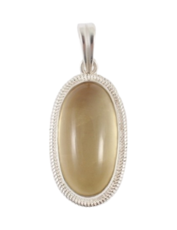 PENDENTIF CITRINE SERTIE ARGENT 925