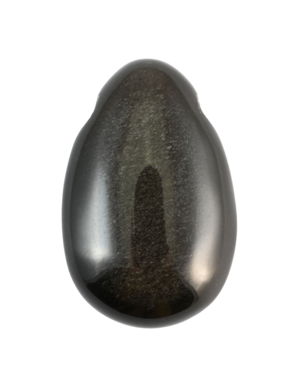 PENDENTIF PIERRE PERCÉE OBSIDIENNE ARGENTÉE