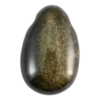 PENDENTIF PIERRE PERCÉE OBSIDIENNE DORÉE