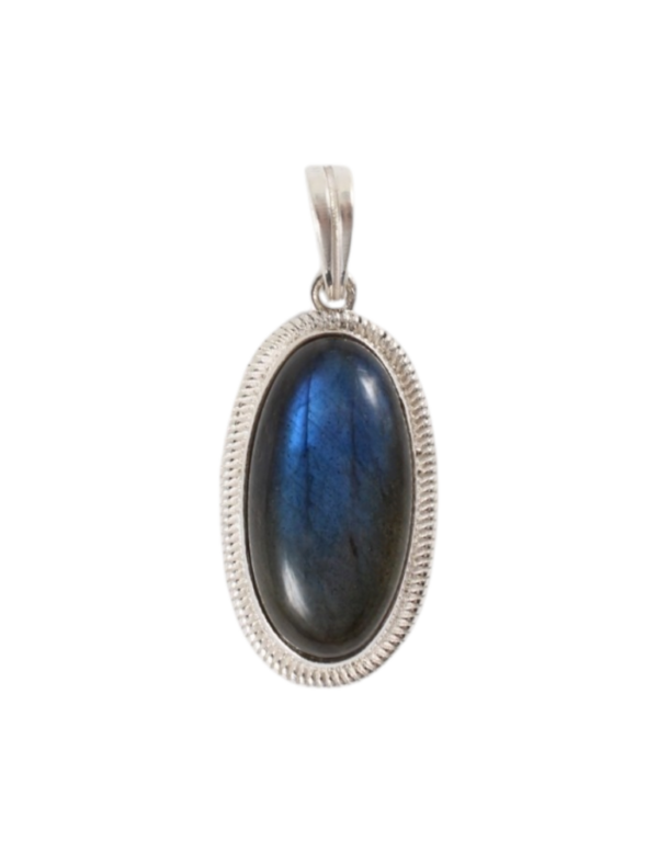 PENDENTIF LABRADORITE SERTI ARGENT 925