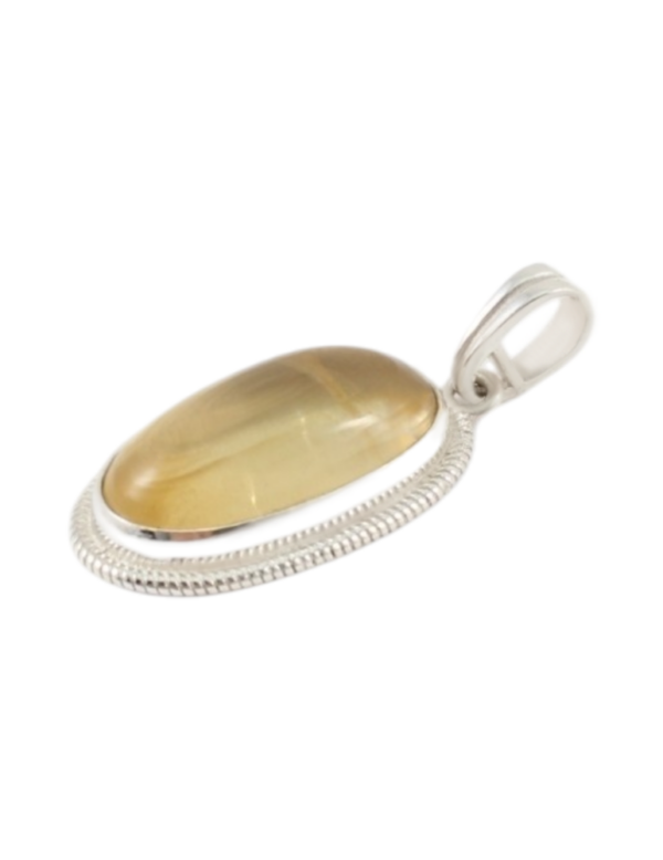 PENDENTIF CITRINE SERTIE ARGENT 925 – Image 2