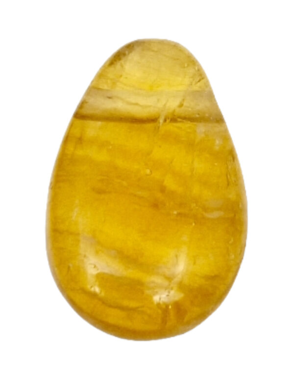 PENDENTIF PIERRE PERCÉE FLUORITE JAUNE