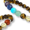 Bracelet 7 Chakras Oeil de Tigre Ø 8mm