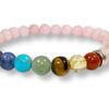 Bracelet 7 Chakras Quartz Rose Ø 6mm – Image 2