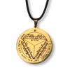 Pendentif amulette Saturne doré
