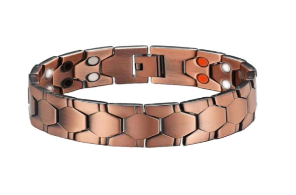 Bracelet Hexagonal cuivre magnétique  44 aimants