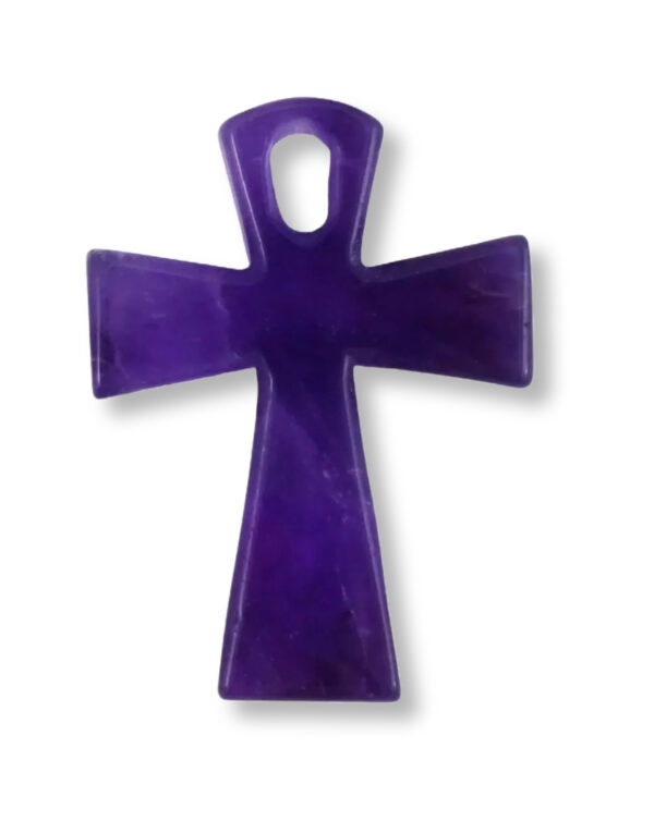 PENDENTIF AMETHYSTE SCULPTÉ CROIX ANKH