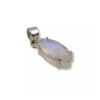 PENDENTIF PIERRE DE LUNE BLANCHE FACETTÉ SERTI ARGENT 925 – Image 2