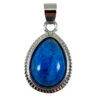 PENDENTIF APATITE BLEU GOUTTE CUIVRE PLAQUÉ