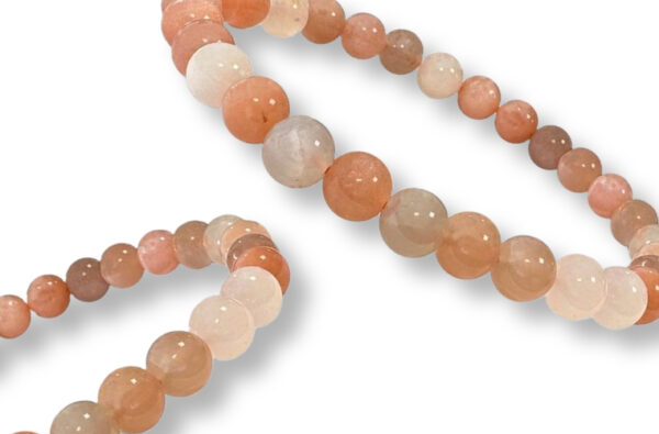 Bracelet Pierre de Lune orangé Ø 6mm