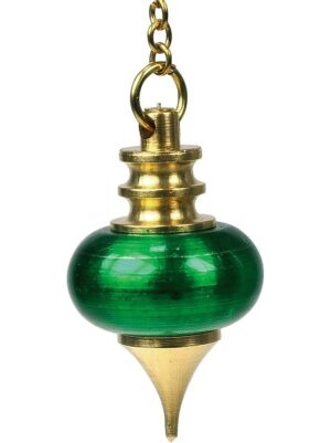 PENDULE MÉLISSIUM VERT MÉTAL DORÉ