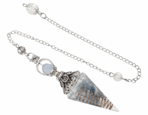 PENDULE ORGONITE AIGUE MARINE 6 FACES