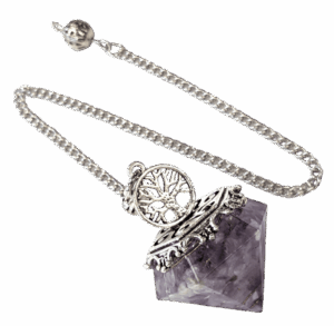 PENDULE ORGONITE AMETHYSTE 6 FACES ARBRE DE VIE