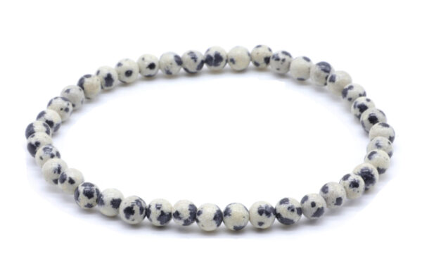 Bracelet Jaspe Dalmatien Ø 4mm – Image 2