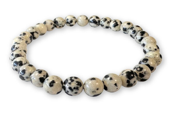 Bracelet Jaspe Dalmatien Ø 6mm – Image 2