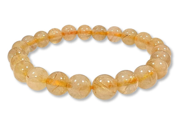 Bracelet Cristal de Roche Rutile Ø 8mm – Image 2