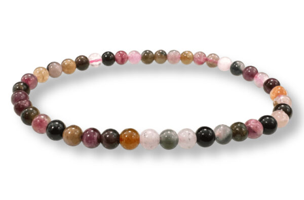 Bracelet Tourmaline multicolor Qualité+ Ø 4mm – Image 2