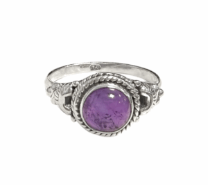 Bague Améthyste sur monture argent 925 - T58