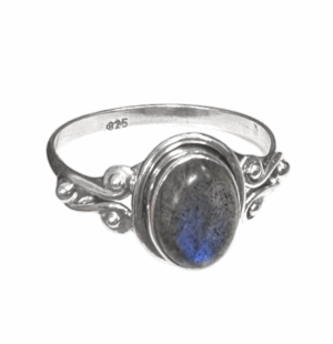 Bague Labradorite sur monture argent 925 - T58