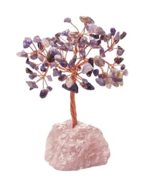 Arbre de vie Améthyste socle Quartz rose