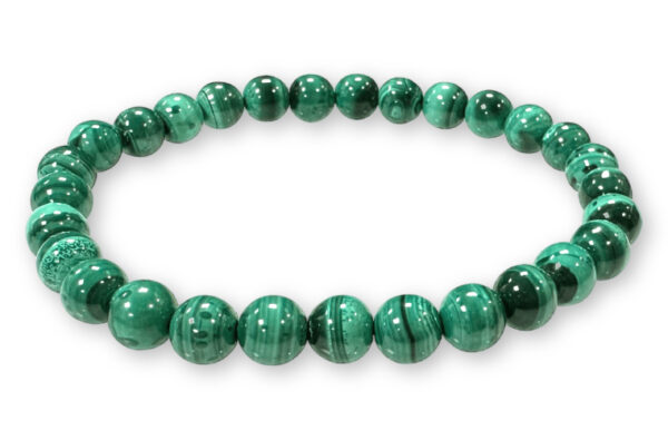 Bracelet Malachite claire Ø 6mm – Image 2