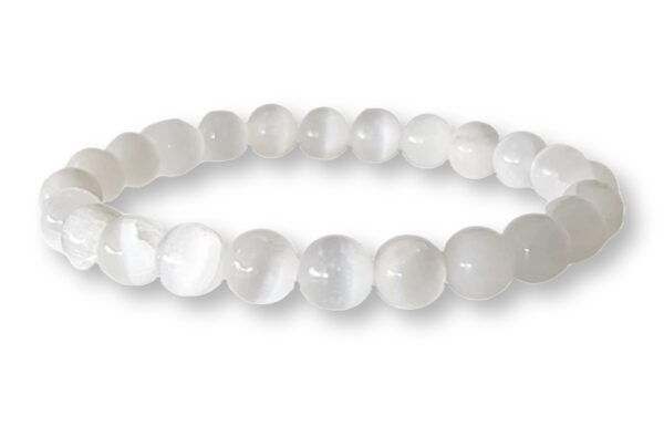 Bracelet Sélénite Ø 8mm – Image 2