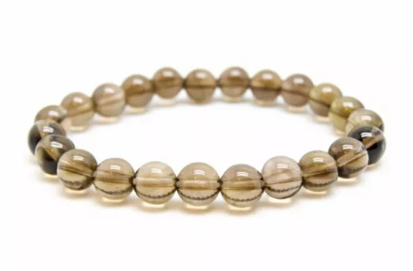 Bracelet Quartz fumé Ø 6mm – Image 2