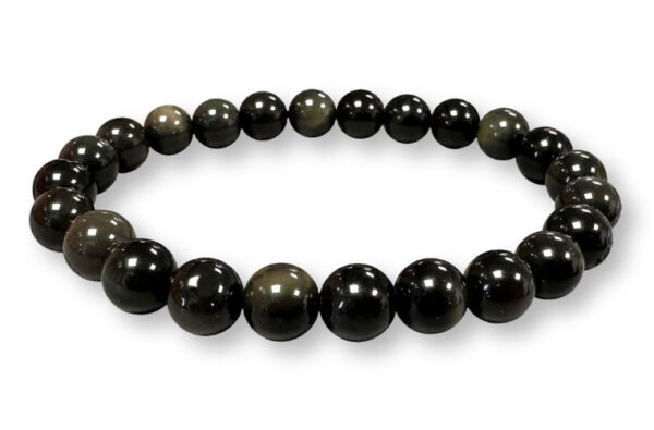 Bracelet Obsidienne Œil Céleste Qualité supérieure Ø 8mm – Image 2