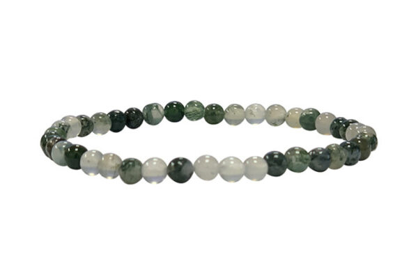Bracelet Agate Mousse Ø 4mm – Image 2