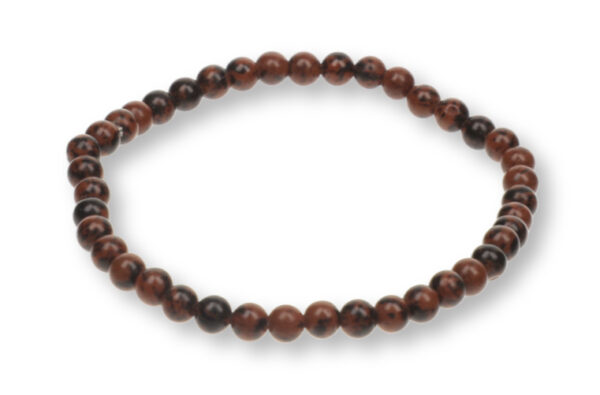 Bracelet Obsidienne Acajou Ø 4mm – Image 2