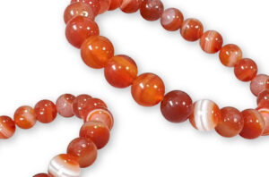 Bracelet Cornaline Rubanée Ø 8mm