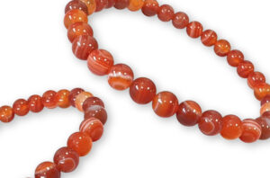 Bracelet Cornaline Rubanée Ø 6mm