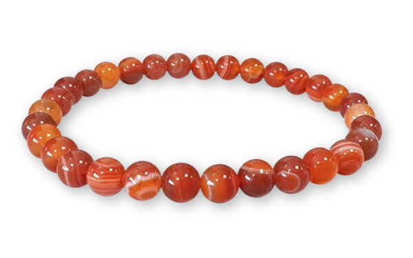 Bracelet Cornaline Rubanée Ø 6mm – Image 2