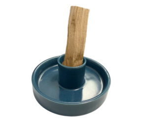 PORTE ENCENS CERAMIQUE BLEUE PALO SANTO OU CONES
